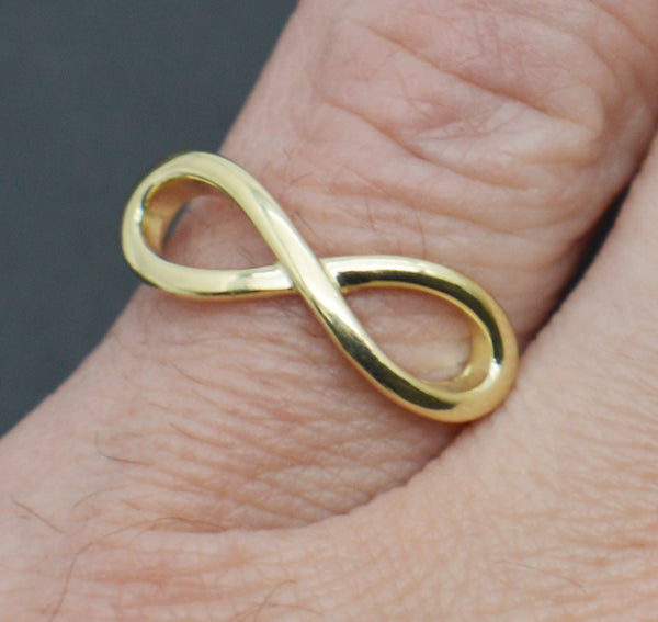 Real 10K Solid Yellow Gold 6mm Infinity Love Knot Engagement Ring 2.0g All Sizes.jpg