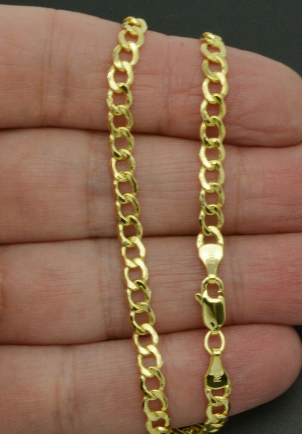 NEW 10k Real Yellow Gold 4.5mm Cuban Curb Link Chain 18" 20'' 22'' 24"