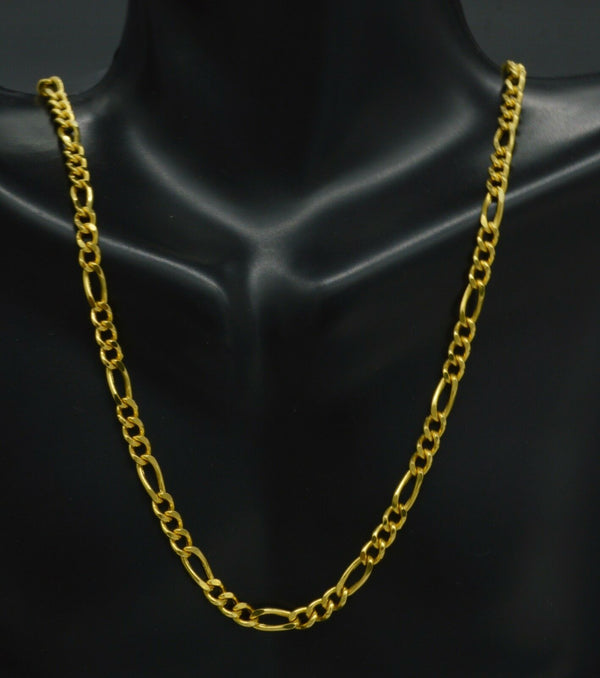 NEW 14k Real Yellow Gold 4.6mm Figaro Link Chain 18" 20'' 22'' 24"