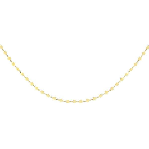 Real 14K Yellow Gold 4.1gr 30" Polished Mirror Chain Jewelry Charm Necklace