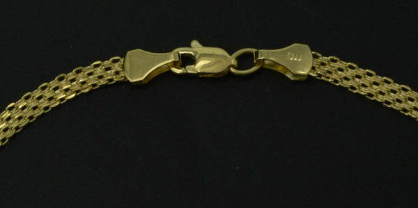 14k Yellow Solid Gold Bismark-Link Bracelet 3.2mm 7'' 7.5''.jpg