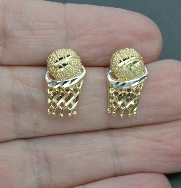 Real 10k Yellow Gold Basketball Diamond Cut Stud Earrings 1.8gr.jpg
