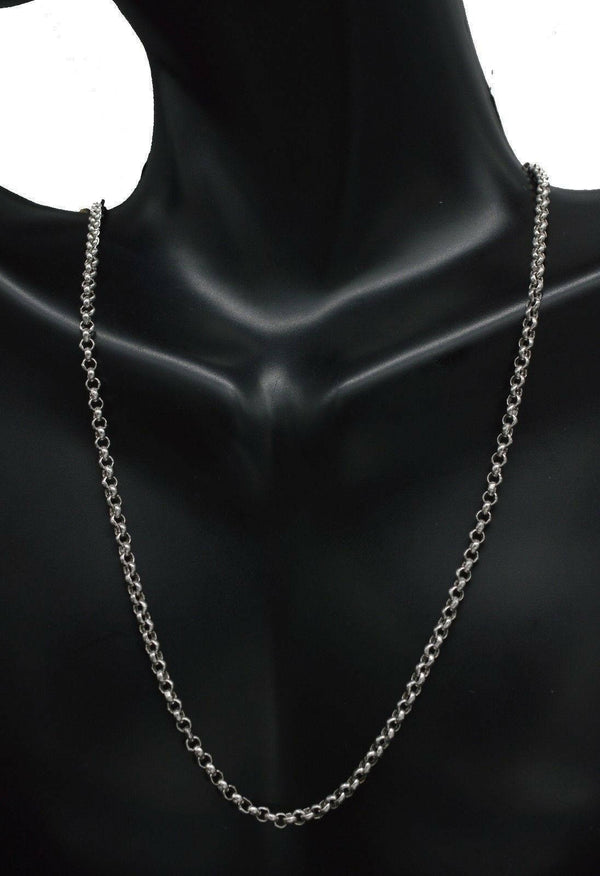 NEW 14k Solid white or Yellow Gold 2.3mm Rolo Chain 16" 18'' 20'' 22'' 24'' 30"