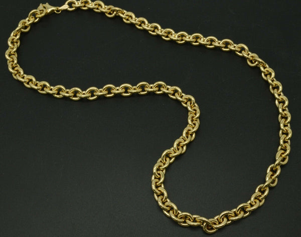 NEW Real 14k Yellow Gold 6mm Rolo oval Chain 18'' 20''