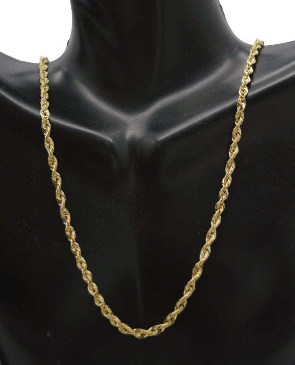 Real 14k Solid Yellow Gold Hollow Rope Chain Necklace 3.6mm 4.7grams.jpg