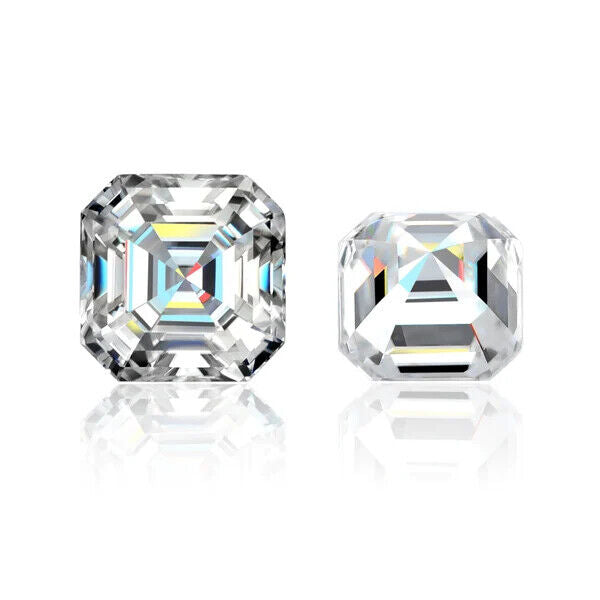 Real Loose Moissanite Asscher Cut Gem Stone W. GRA Certificate VVS1 D All Sizes.jpg