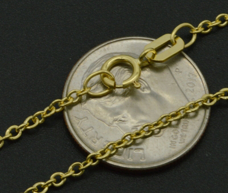 REAL 14k Yellow Gold Cable Link Chain 16" -18''-20''