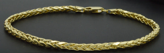 10K Lady's & Men's Real Yellow Gold wheat Bracelet 3.3mm 3.7 gr 7'' 8''