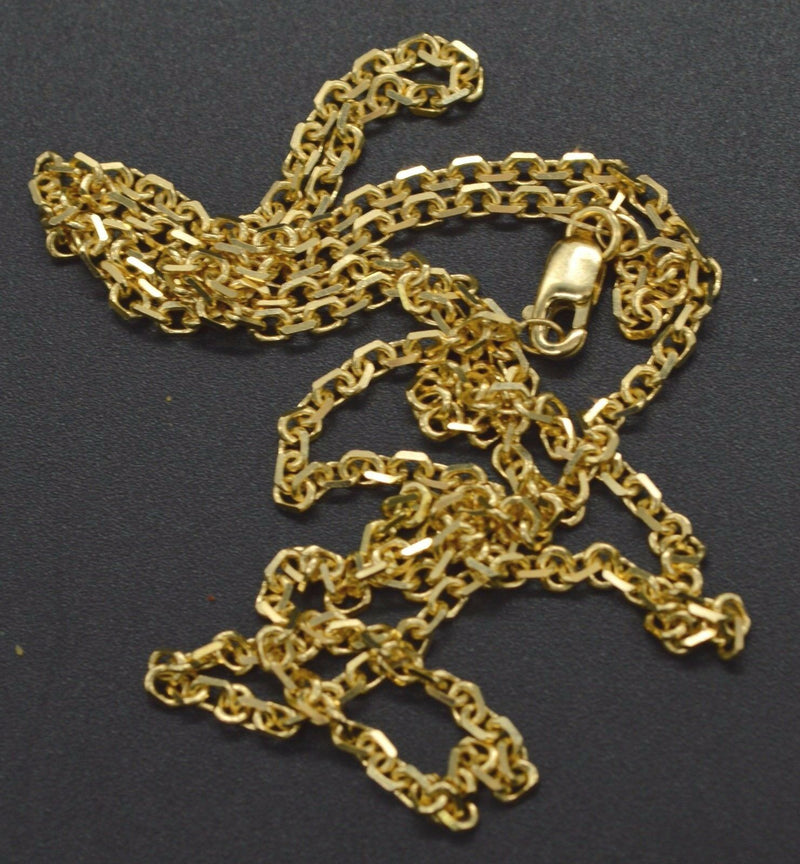 NEW 14k Solid Yellow Gold 2.3mm Diamond Cut Cable Chain 16''18"20''22''24" 30''