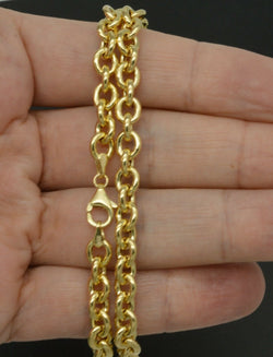 NEW Real 14k Yellow Gold 6mm Rolo oval Chain 18'' 20''