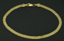 14k Yellow Solid Gold Bismark-Link Bracelet 3.2mm 7'' 7.5''.jpg