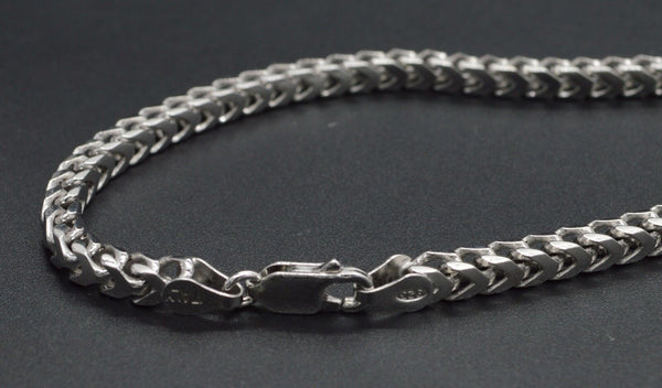 BM40 Mens Franco Solid Sterling Silver 925 Chain Bracelet. 9" 15.7gr