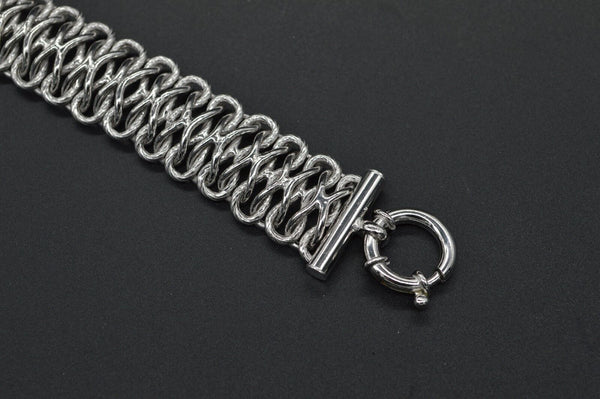 BM26 Italian 925 Sterling Silver Multi-Chain Link Bracelet 19gr