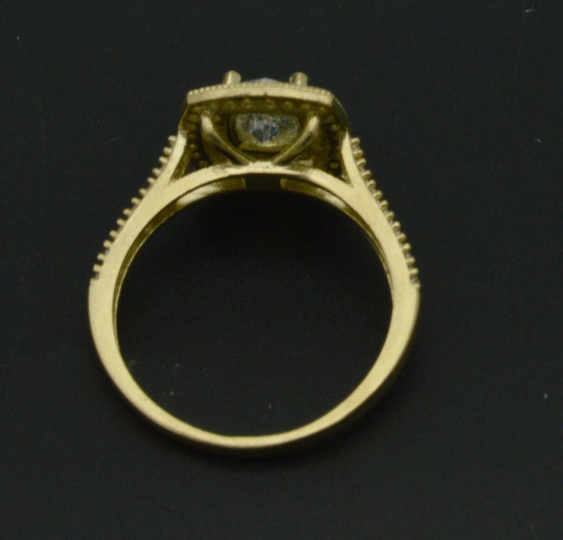 10k Solid Yellow Gold 2.00ct cz Engagement Ring