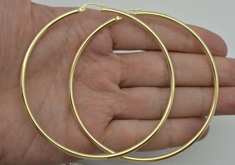 Large Gold Hoop Earrings 56mm 2.2'' Hoop Earrings - Etsy | Hoop earrings, Gold  hoop, Large hoop earrings