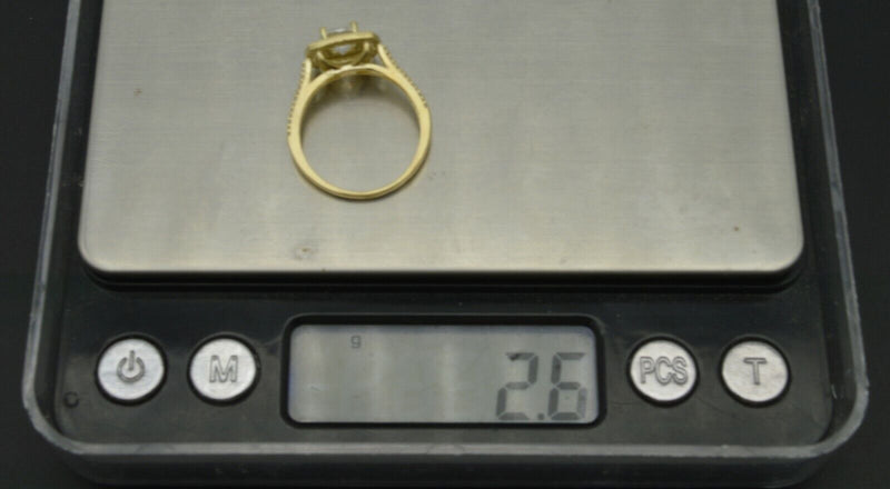 10k Solid Yellow Gold 2.00ct cz Engagement Ring