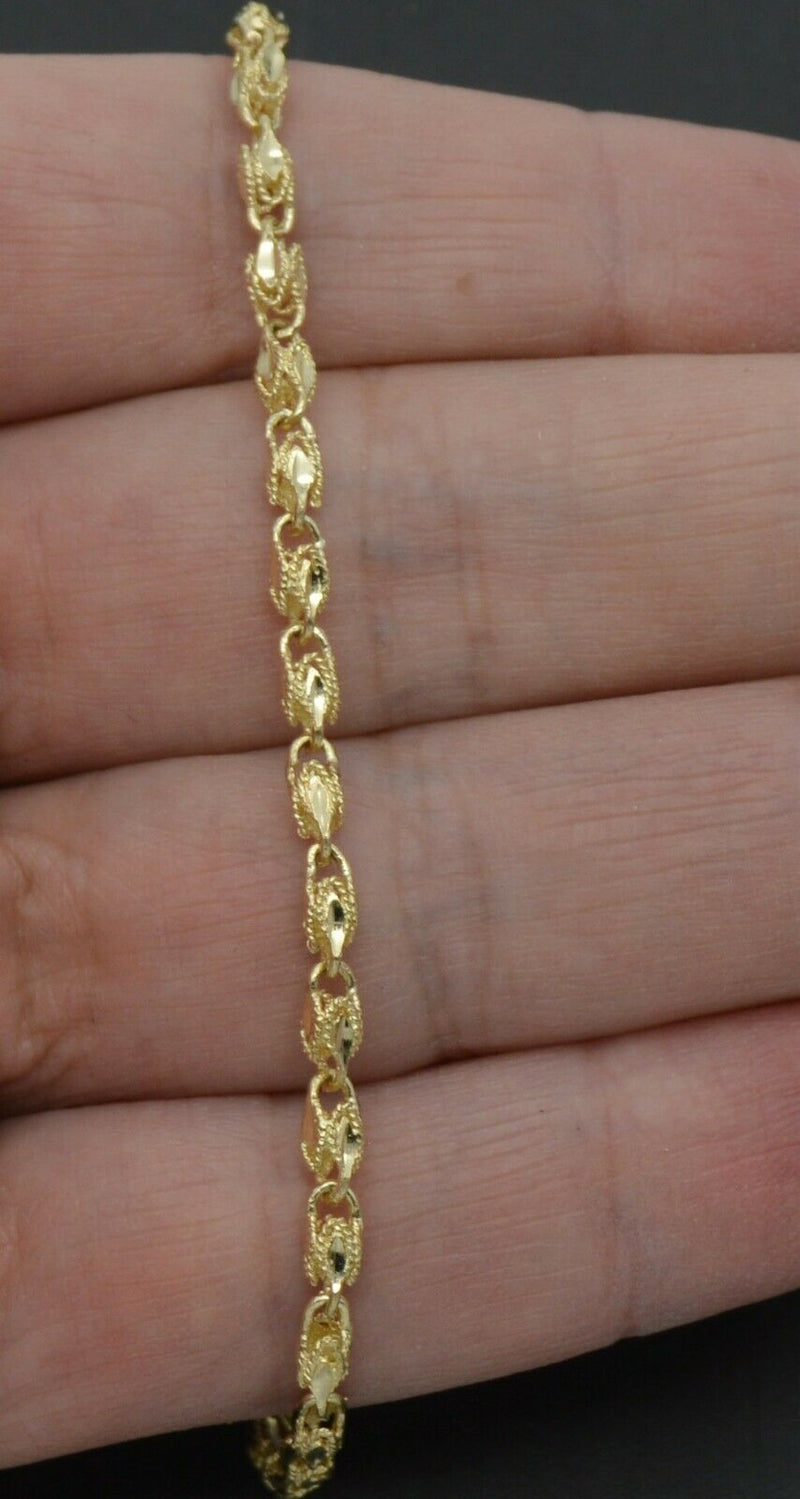 Real 10k Yellow Gold 3mm Turkish Rope Chain Bracelet and Anklet.jpg