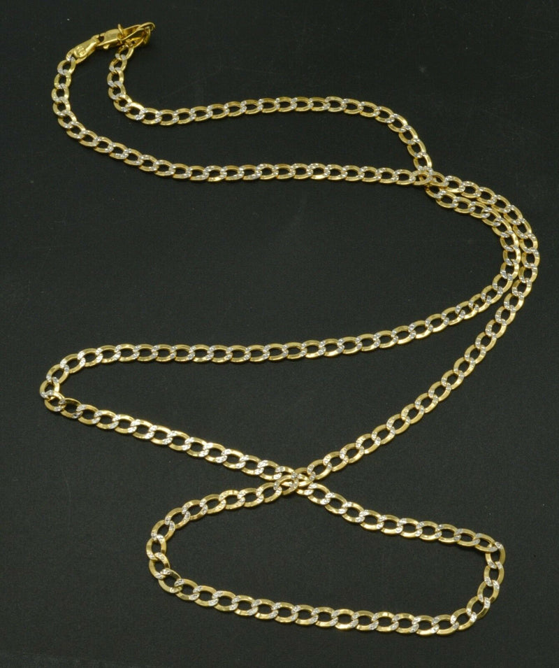 NEW 14k Yellow Gold 3.6mm Cuban Curb Link Chain 16" - 24"