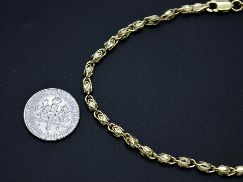 Real 10k Yellow Gold 3mm Turkish Rope Chain Bracelet and Anklet.jpg