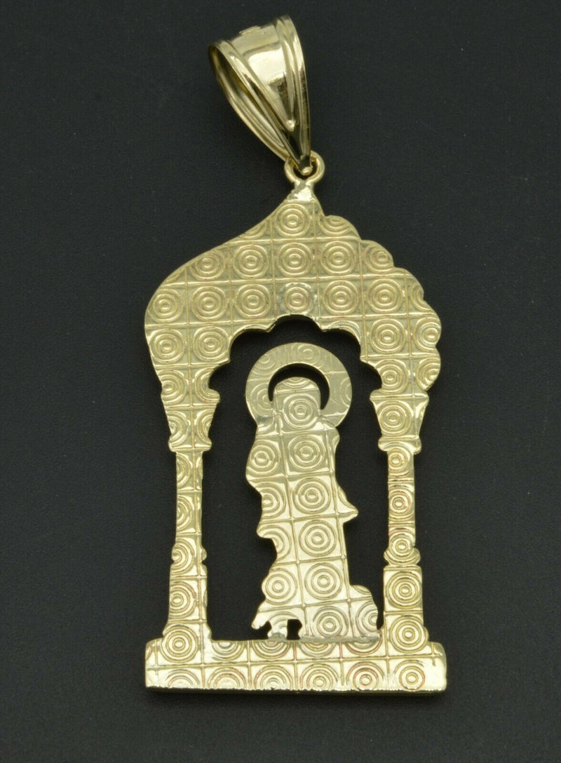 Real 10k Yellow Gold 3D Saint Lazarus Jesus Pendant almost 2.30" 4.8gr