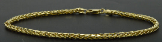 10K Lady's & Men's Real Yellow Gold wheat Bracelet 2.5mm 2.7 gr Inactive