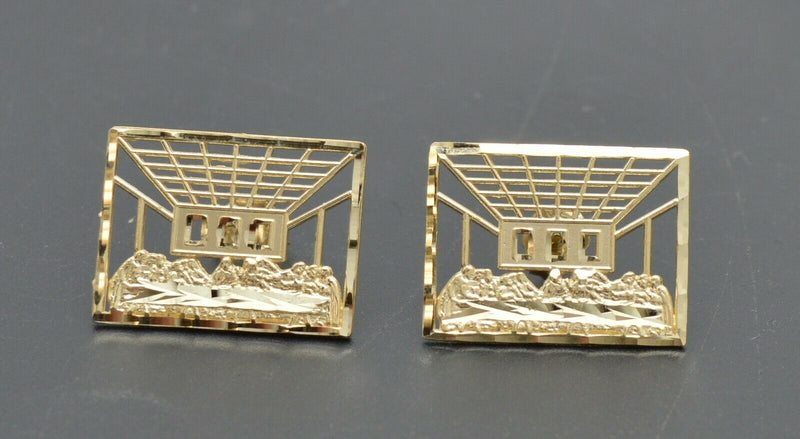 Last supper gold on sale earrings