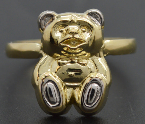 Real 10k Solid Yellow Gold Teddy Bear Women Ring 16.6mm 3.7gr.jpg