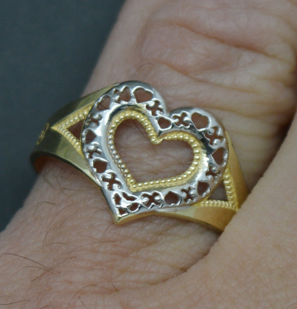 Real 10k Solid Yellow Gold Heart Shape Outline Women Ring 12.3mm 1.7gr.jpg