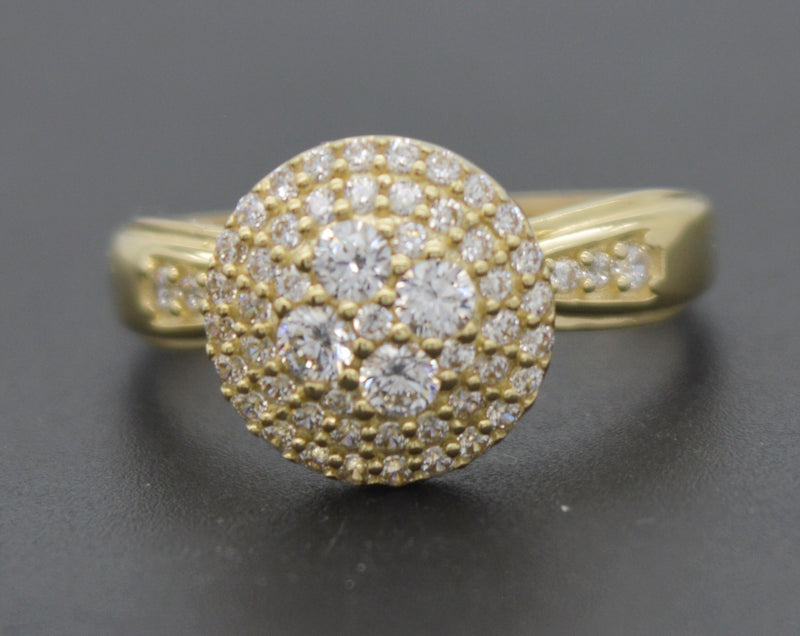 Real 10k Solid Yellow Gold Lovebright Diamond Women Ring 11.1mm 3.6gr.jpg