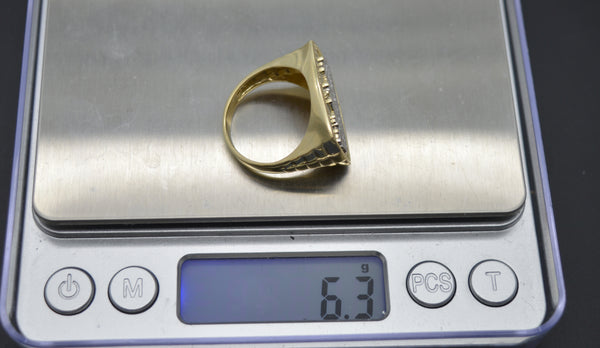 Real Solid 10K Yellow Gold Men's Large Nugget Ring All Sizes Rings 6.3 grams.jpg