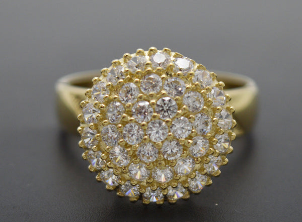 Real Solid 10k Yellow Gold Women Round Diamond Halo Engagement Ring All Sizes.jpg