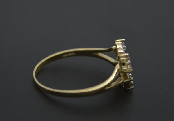 Real Solid 10k Yellow Gold Women Butterfly 1.6gr Stone Ring All Sizes 9mm .jpg