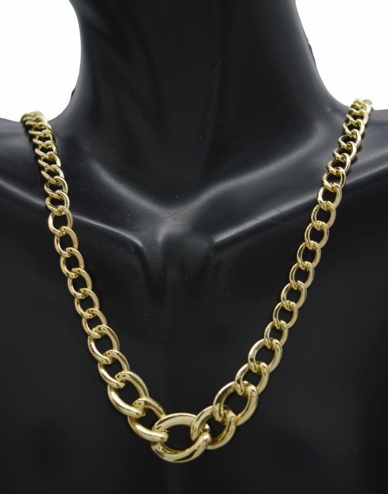 Real 14K Yellow Gold Heavy Chunky Royal Large Link Chain Necklace 9.2 grams