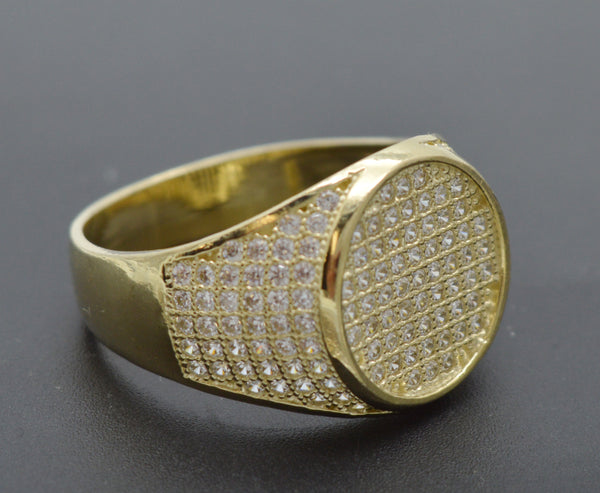 Real 10k Yellow Solid Gold Hip Hop Round Ring All Sizes 6.0 Grams 15.2 mm.jpg