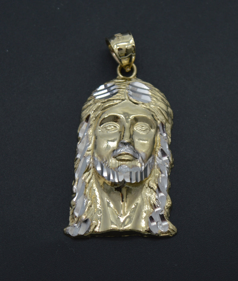 Real 10k Yellow Solid Gold Jesus Head Pendant 3.7 gr 38.8 x 20.4 mm.jpg