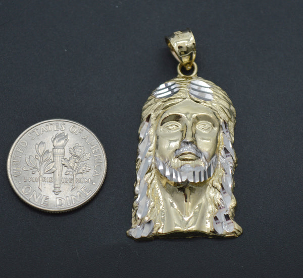 Real 10k Yellow Solid Gold Jesus Head Pendant 3.7 gr 38.8 x 20.4 mm.jpg