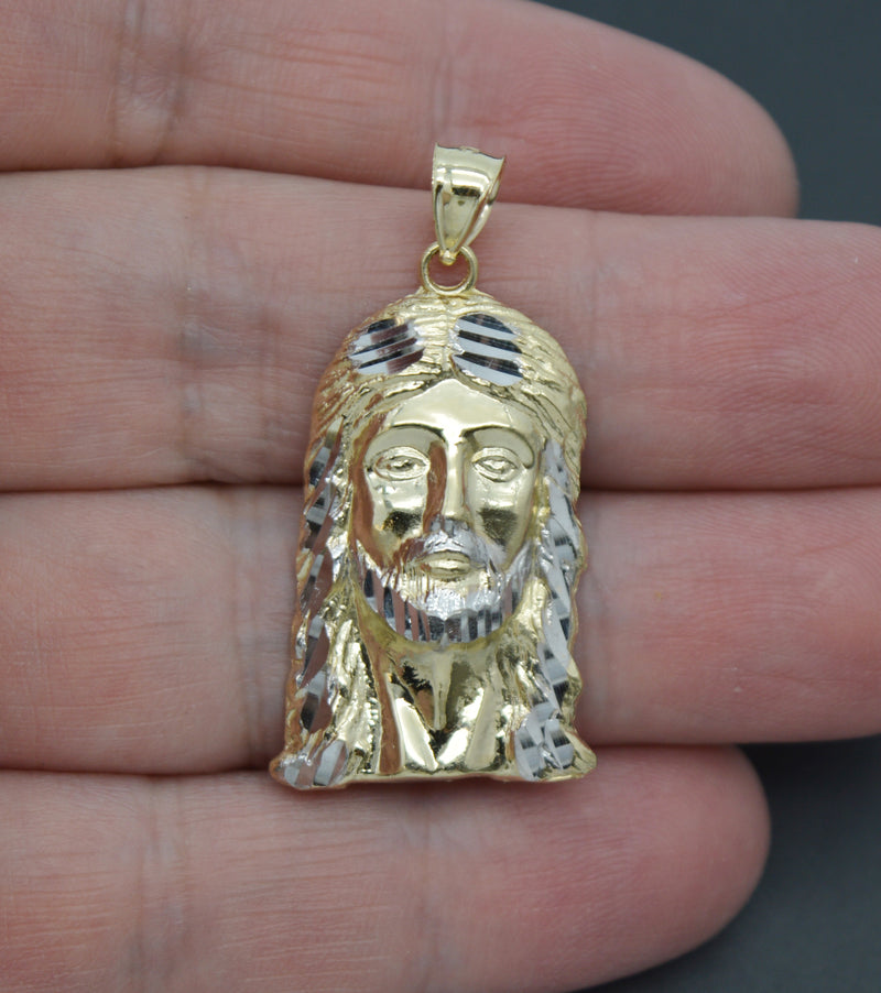 Real 10k Yellow Solid Gold Jesus Head Pendant 3.7 gr 38.8 x 20.4 mm.jpg