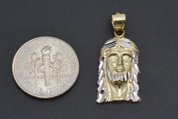 Real 10k Yellow Solid Gold Jesus Head Pendant 1.2 grams 25.2 mm.jpg