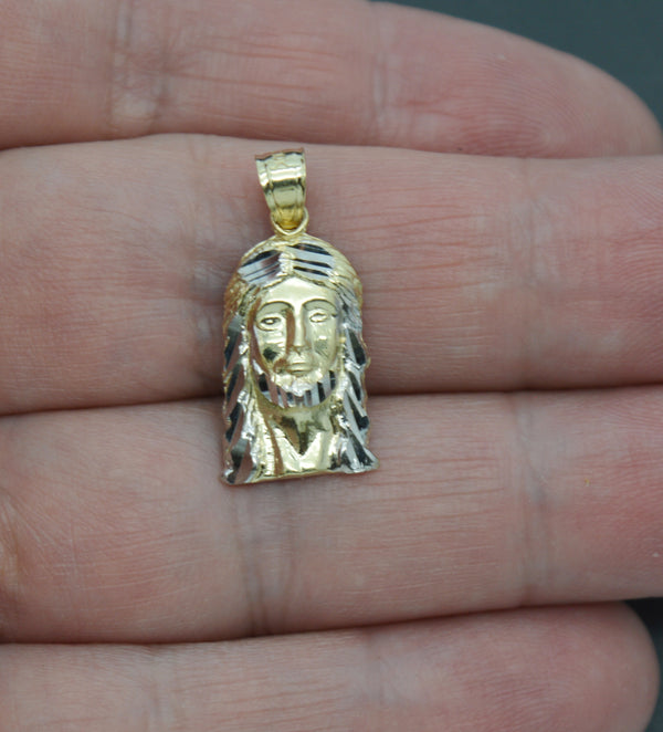 Real 10k Yellow Solid Gold Jesus Head Pendant 1.2 grams 25.2 mm.jpg