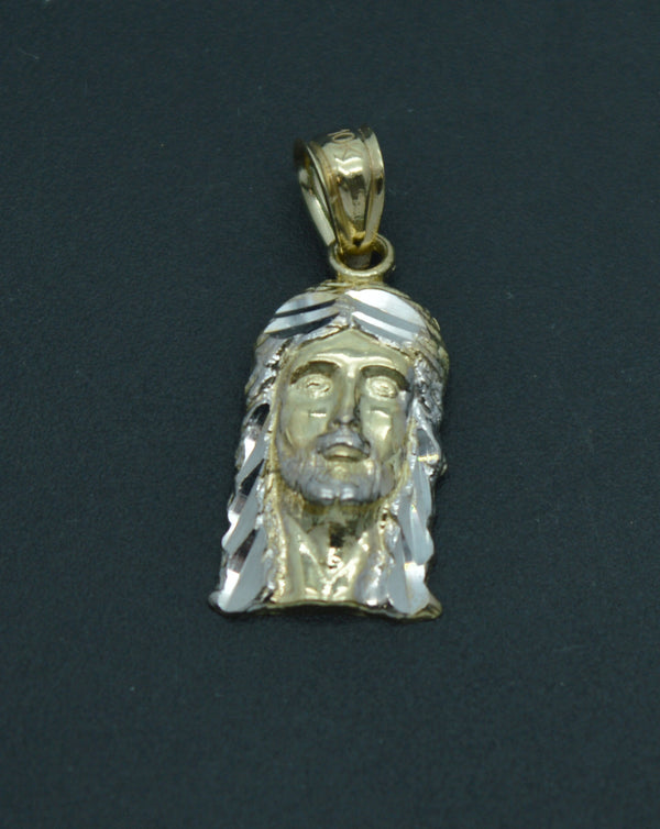 Real 10k Solid Yellow Gold Jesus Head Pendant 0.7 gr 20.2 mm.jpg