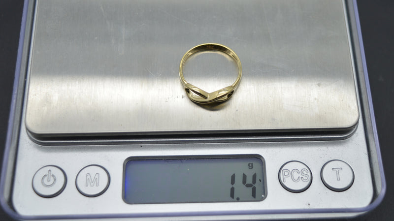 Real Solid 10K Yellow Gold Polished Finish Infinity Charm Ring 1.4gr All Sizes